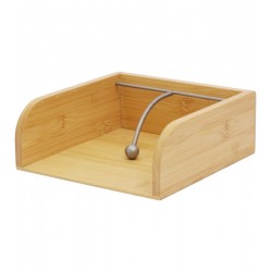 Porta Guardanapo De Bambu Ecokitchen Com Peso De Metal